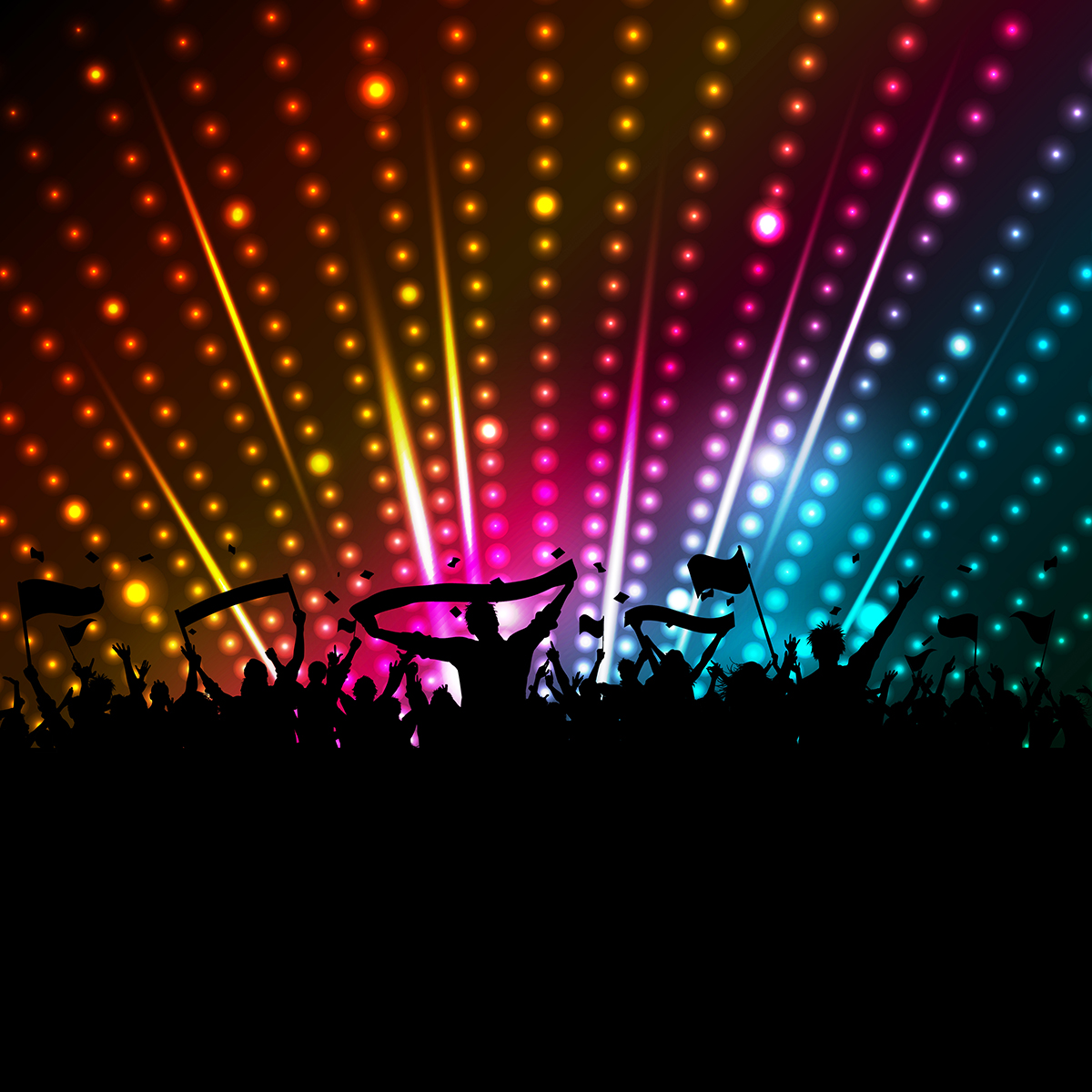 disco crowd background